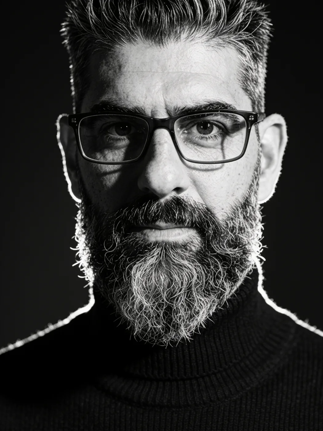 Retrato de Zeca Alves em preto e branco